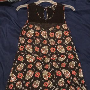 Sugar skull skater dress